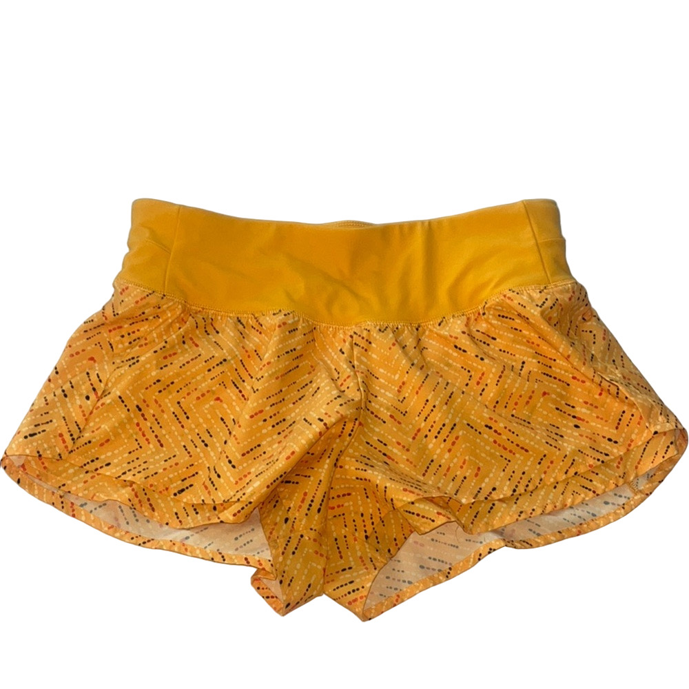 calia by carrie underwood mustard Yellow Patterned lined running Shorts - Picture 5 of 12